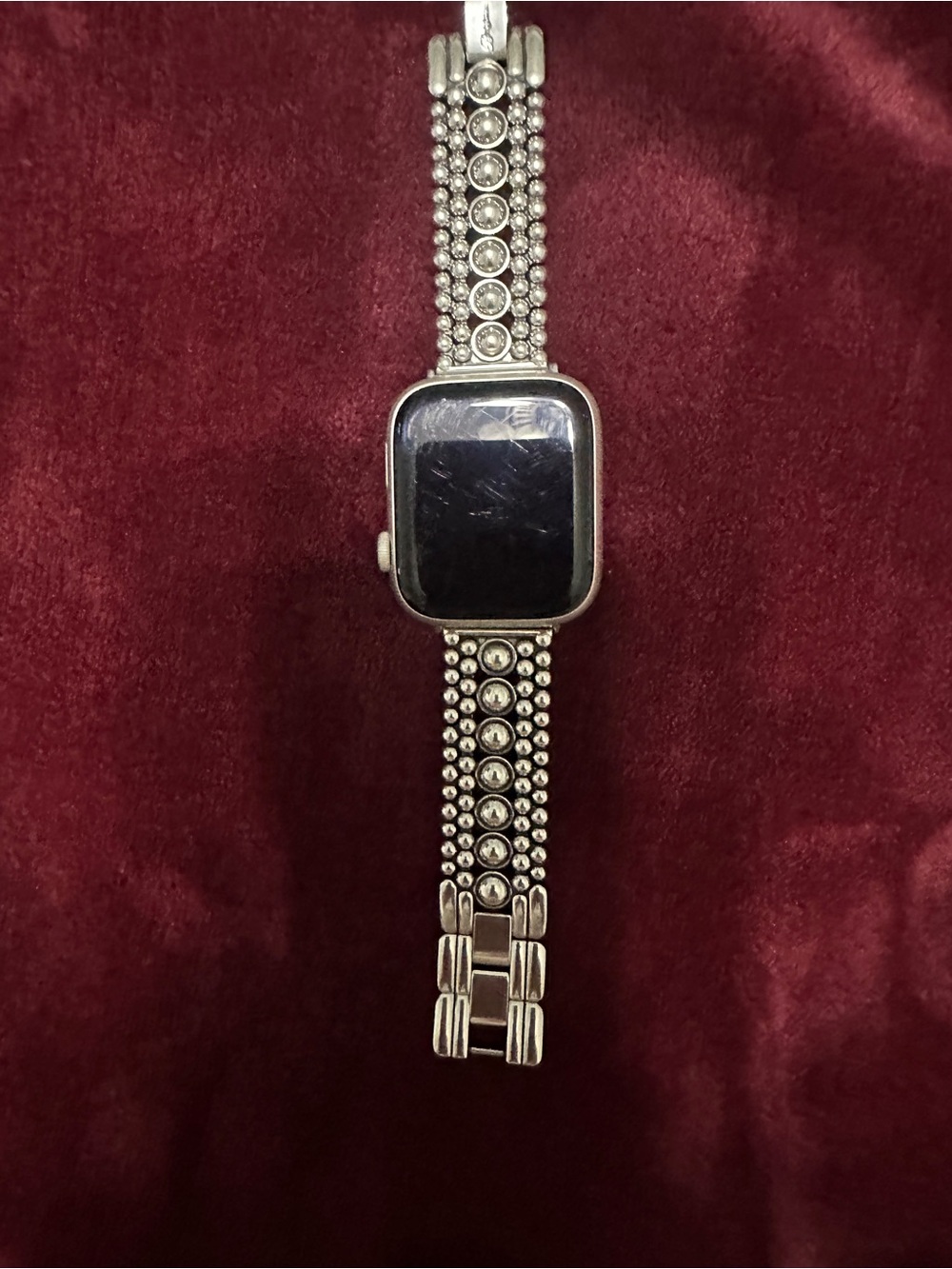 Brighton Silver Rhinestone Bracelet Band for Square Smartwatch - Picture 3 of 3